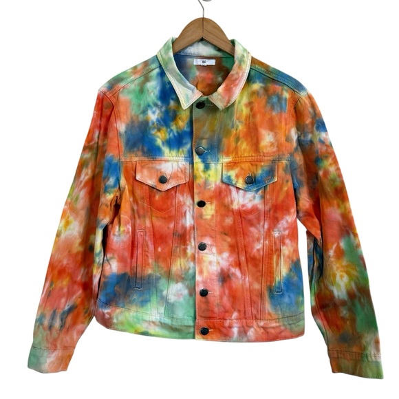 bp Jackets & Blazers - BP Tie-Dye Denim Jacket Women’s Size Medium